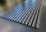 Akustinė tašelių plokštė Nerūdijantis plienas 600x2400mm