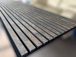 Akustinė tašelių plokštė Rudas akmuo su pilku raštu HPL 600x2400mm