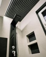 Akustinė tašelių plokštė Tamsiai pilkas akmuo su raštu HPL 600x2400mm - Image 2