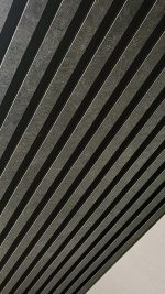Akustinė tašelių plokštė Tamsiai pilkas akmuo su raštu HPL 600x2400mm
